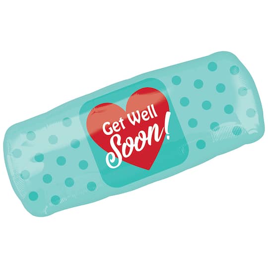 29" Get Well Soon Band-Aid Foil Balloon